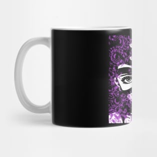 Punk Fashion Style Purple Glowing Girl Mug